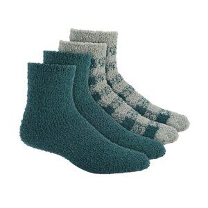 NWT Charter Club Women's 2-Pk. Fuzzy Butter Socks, Buffalo Check Ponderosa Pine